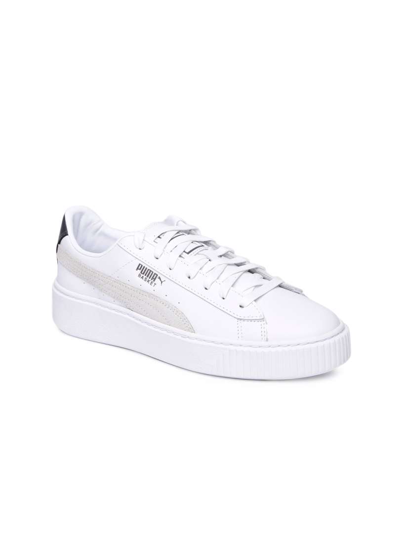 Buy Puma Women White Basket Platform Euphoria Metallic Sneakers Casual Shoes for Women 8097883 Myntra
