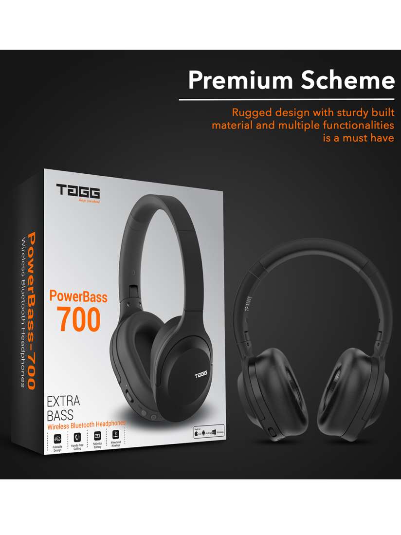 Buy TAGG PowerBass 700 Over Ear Wireless Bluetooth Headphones with Mic Headphones for Unisex 8101071 Myntra