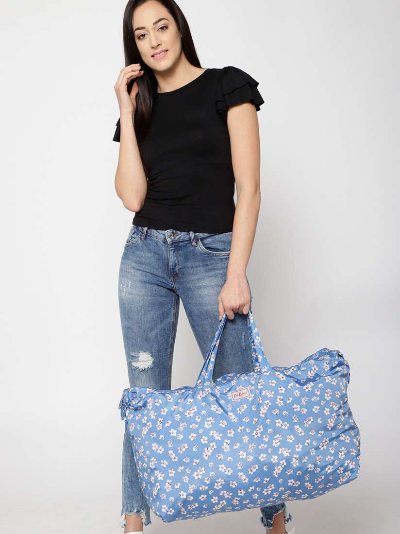 Buy Cath Kidston Women Set of 2 Blue White Printed Foldaway Travel Bags with Pouch Duffel Bag for Women 8110405 Myntra