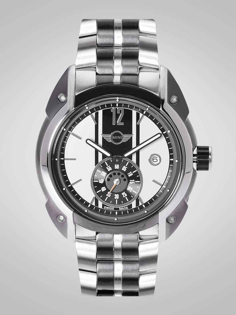 Buy MINI Men White Black Analogue Chronograph Watch MINI65ES Watches for Men 8111021 Myntra
