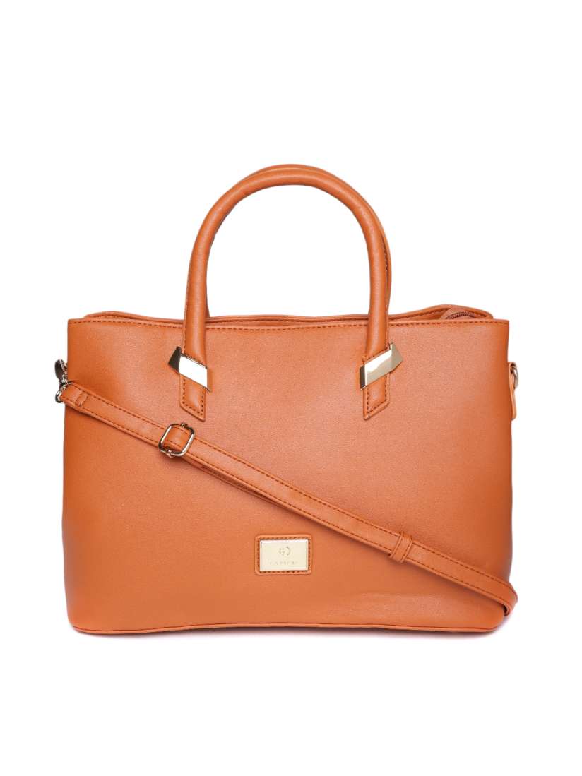 Buy Caprese Orange Solid Handheld Bag With Detachable Sling Strap Handbags for Women 8111705 Myntra