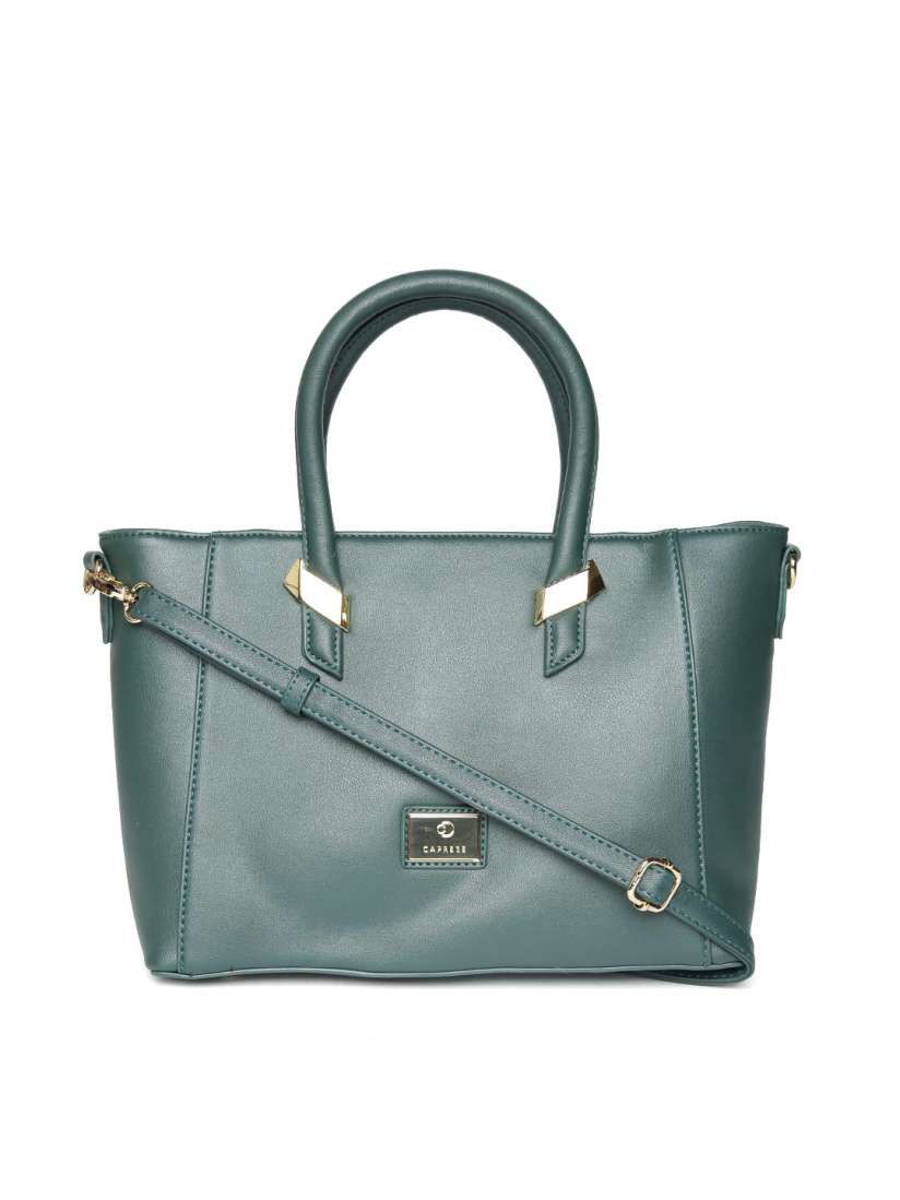 Caprese green solid handheld bag discount
