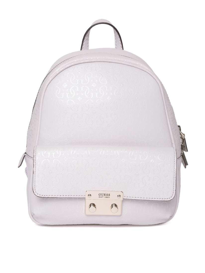 Buy GUESS Women Off White Graphic Backpack Backpacks for Women 8112495 Myntra