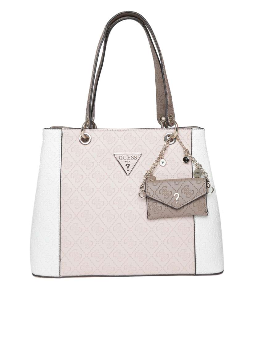 Buy GUESS Pink White Colourblocked Shoulder Bag Handbags for Women 8113027 Myntra