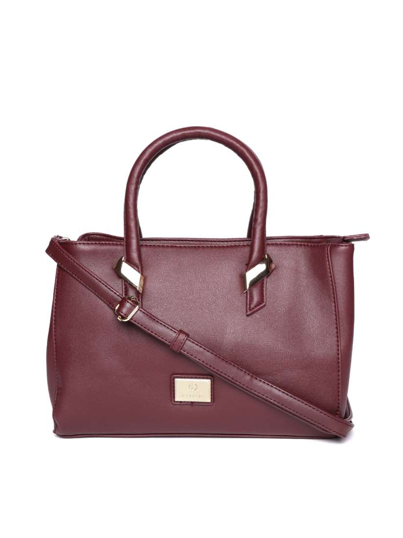 Caprese maroon solid handheld bag best sale