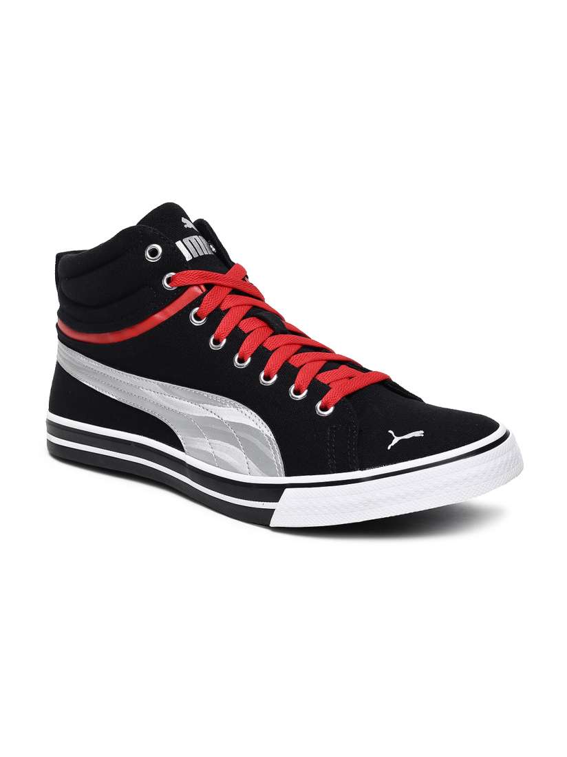 Buy Puma Men Black Solid Textile Aero Mid v1 IDP Mid Top Sneakers Casual Shoes for Men 8128873 Myntra