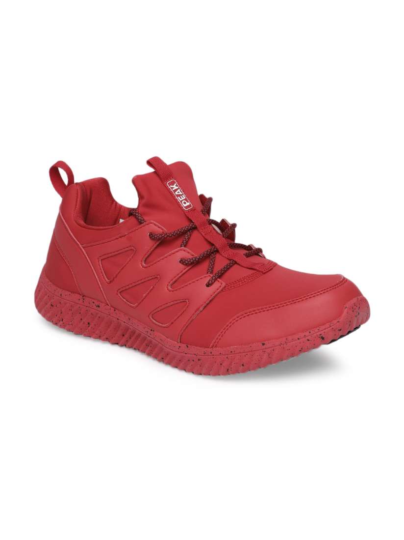 Solid red shoes store