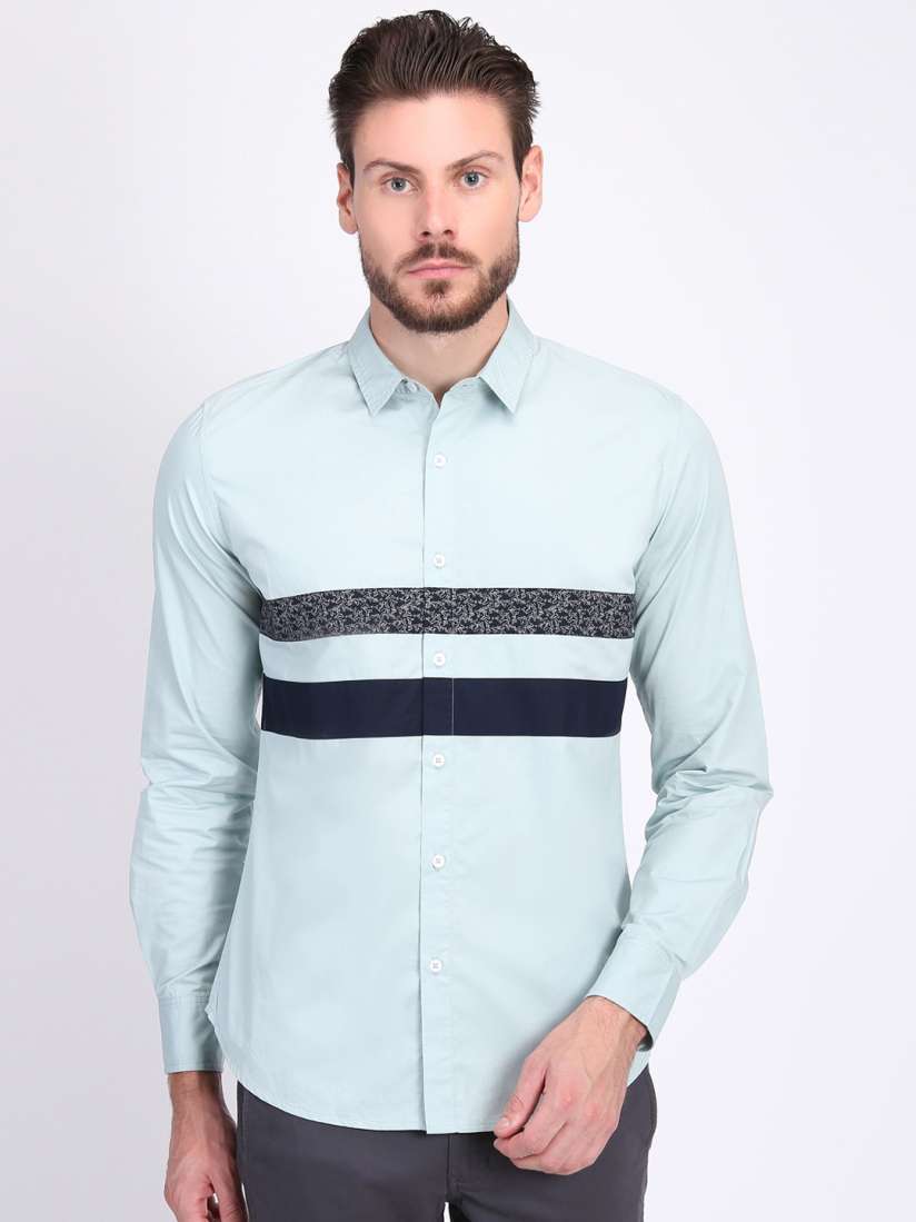 Buy LA LOFT Men Blue Regular Fit Striped Casual Shirt Shirts for Men 8157001 Myntra