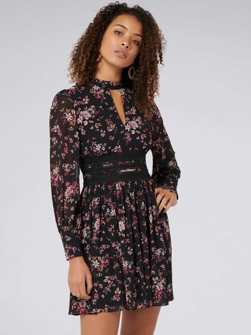 Buy Forever New Women Black Printed Empire Dress Dresses for Women 8161607 Myntra