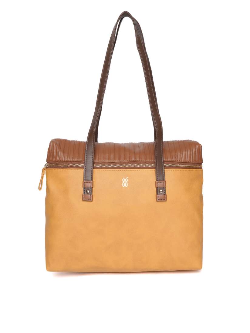 Buy Baggit Mustard Yellow Brown Solid Shoulder Bag Handbags for Women 8161975 Myntra