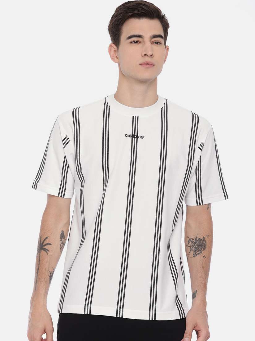 Buy ADIDAS Originals Men White Black Striped TENNIS SS T shirt Tshirts for Men 8168361 Myntra