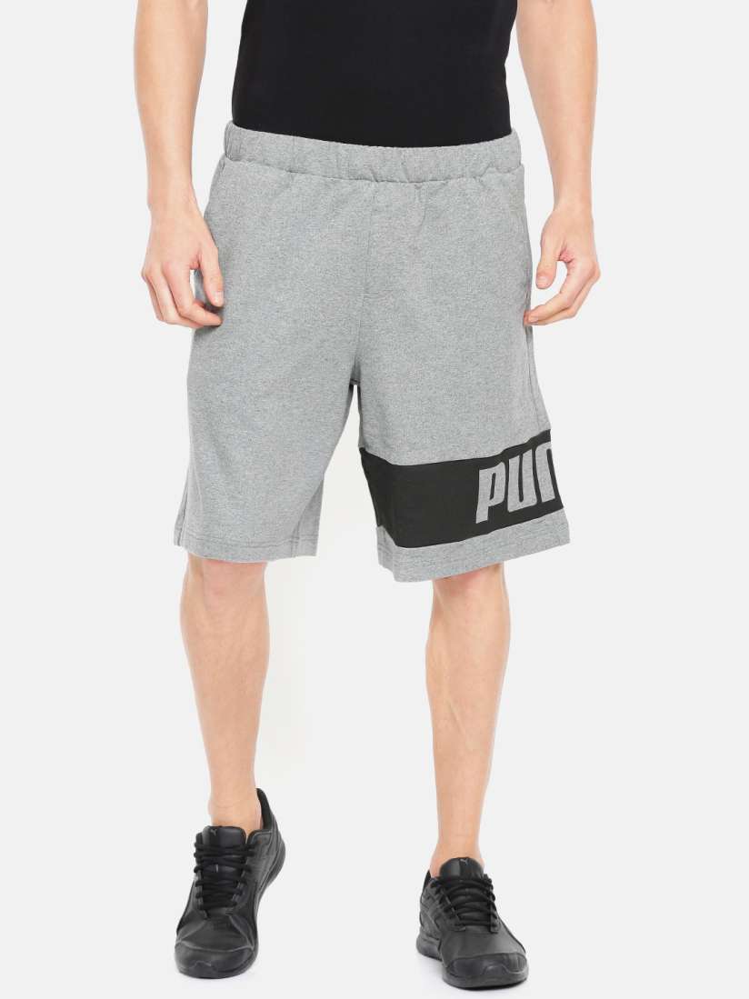 Buy Puma Men Grey Rebel Solid Sports Shorts Shorts for Men 8172709 Myntra