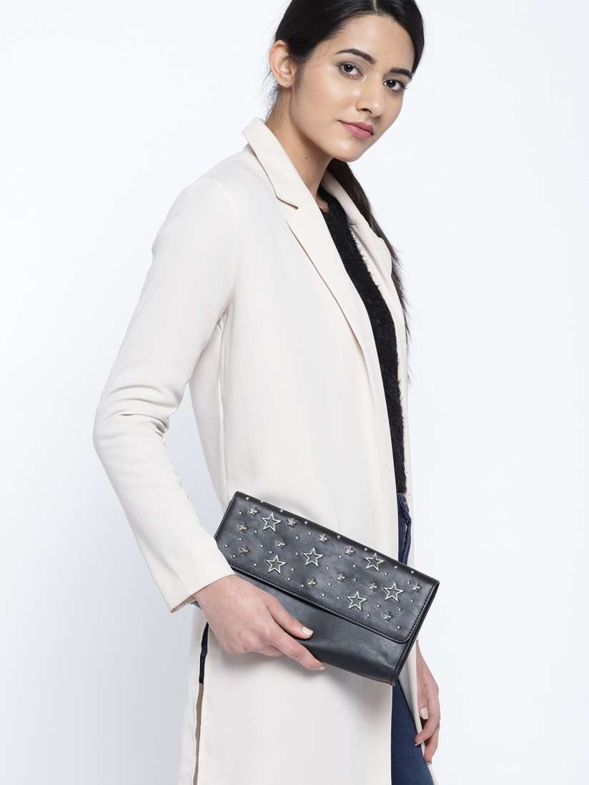 Buy Steve Madden Black Star Studded Purse Clutches for Women 8175239 Myntra