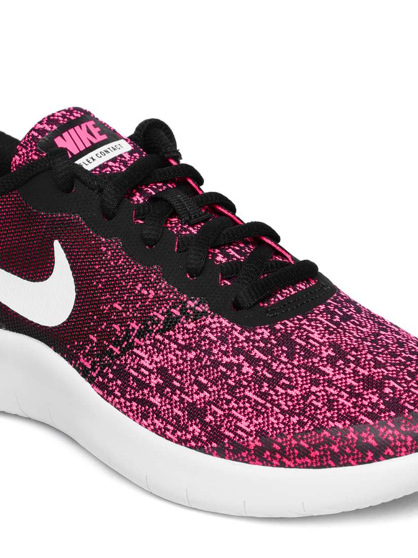 Buy Nike Girls Black Pink Printed Flex Contact Running Shoes Sports Shoes for Girls 8178495 Myntra