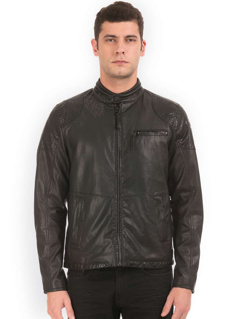 Buy Ed Hardy Men Black Solid Biker Jacket Jackets for Men 8185191 Myntra