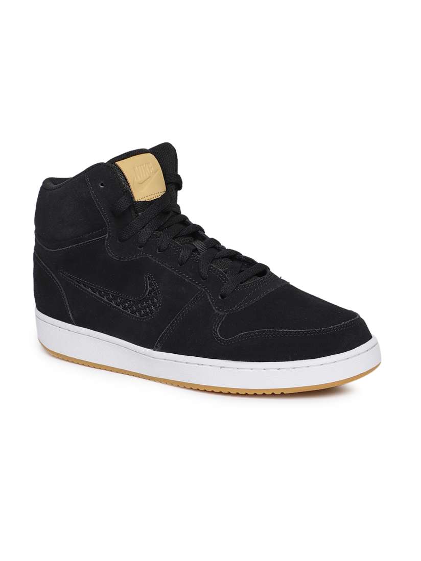 Buy Nike Men Black Ebernon Mid Premium Mid Top Leather Sneakers Casual Shoes for Men 8194355 Myntra