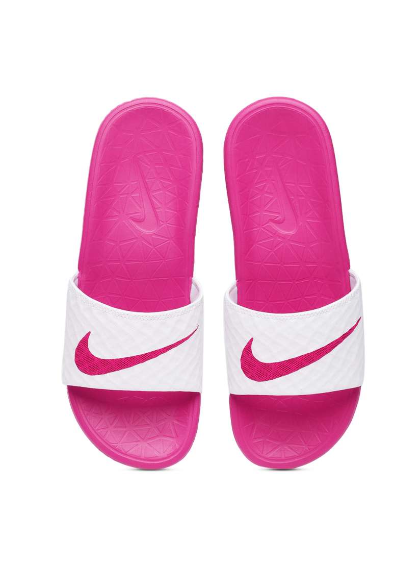 Nike pink sliders online