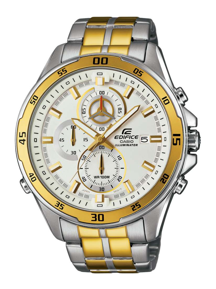 Edifice casio silver tone chronograph watch store