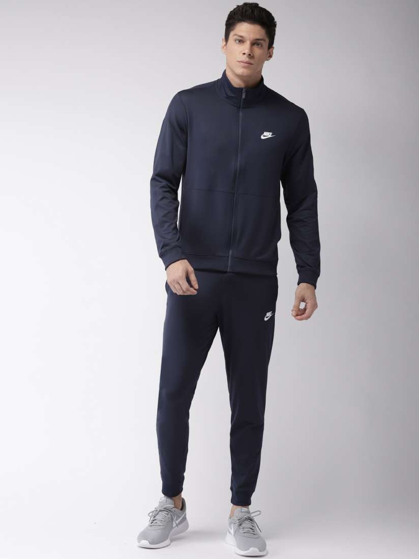Mens navy blue nike tracksuit deals