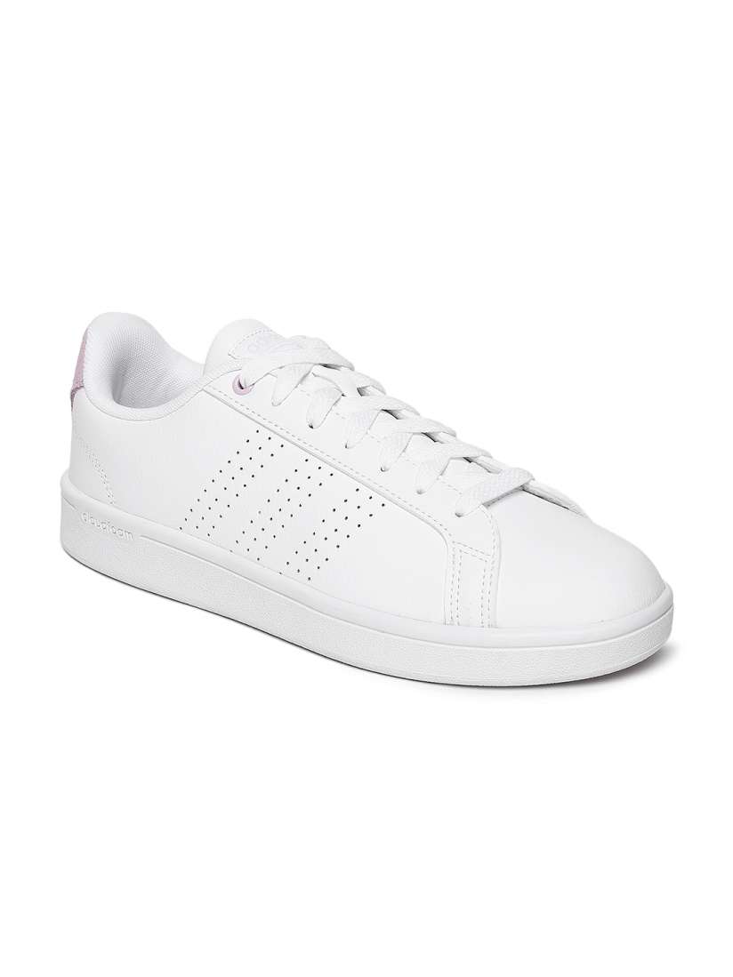 Buy Adidas Women White Perforated CF Advantage CL Leather Sneakers Casual Shoes for Women 8255131 Myntra