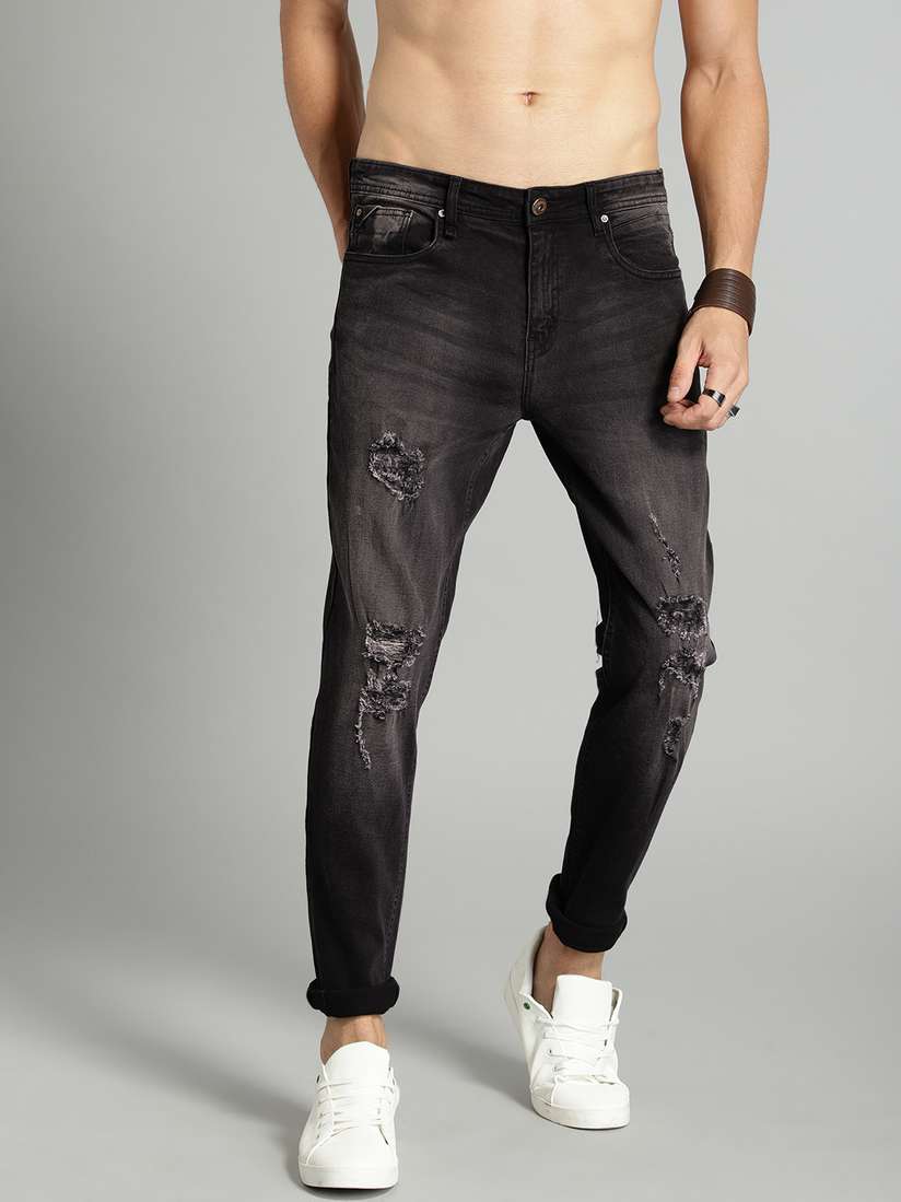 Black Scratch Pants Jeans Fit Jeans Black Damage Pant Ripped Jeans