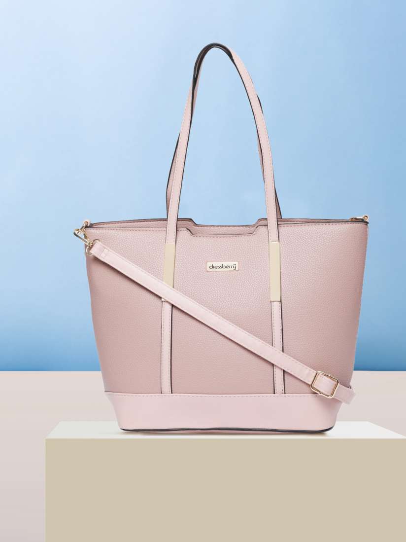 Dressberry pink solid shoulder bag hot sale
