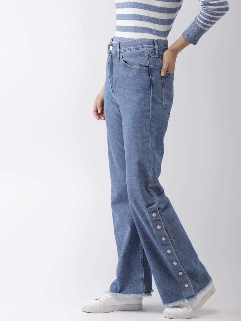 Buy Levis Women Blue Ribcage Split Flare Bootcut High Rise Clean Look Jeans Jeans for Women 8315151 Myntra