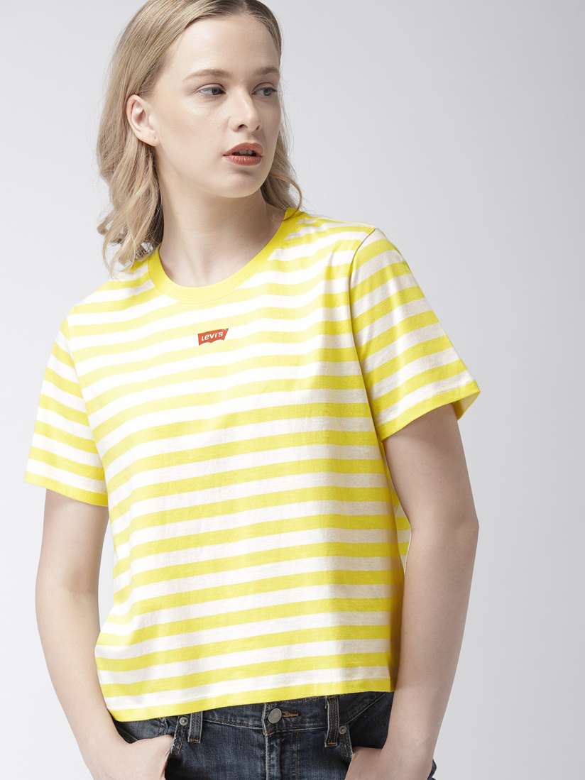 Levis yellow t shirt women's top