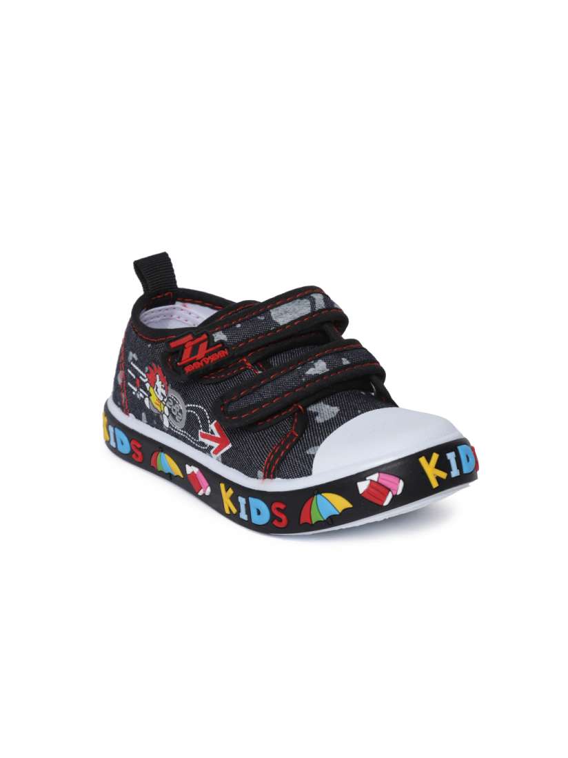 Buy Little Soles Kids Black Printed Sneakers Casual Shoes for Unisex 8317035 Myntra