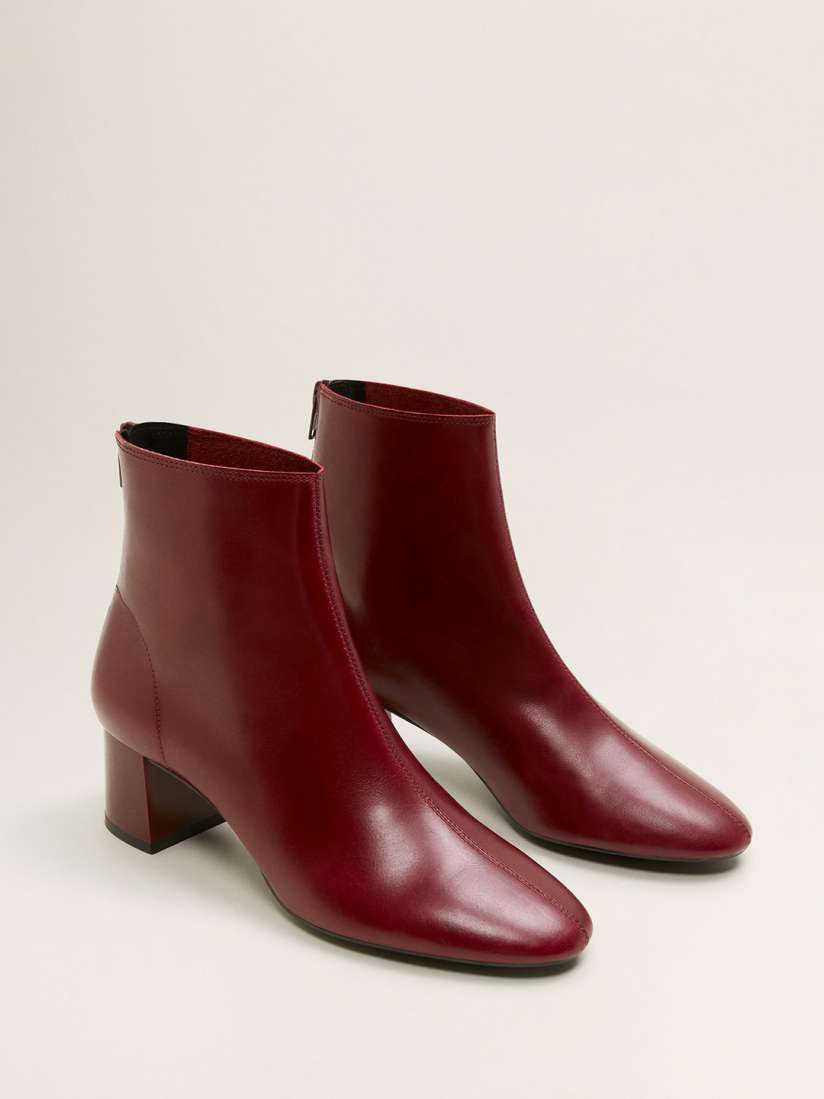 Mango red boots shop