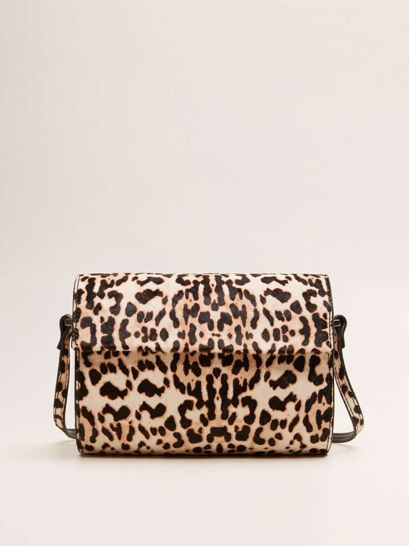 Buy MANGO Brown Animal Print Leather Sling Bag Handbags for Women 8321673 Myntra