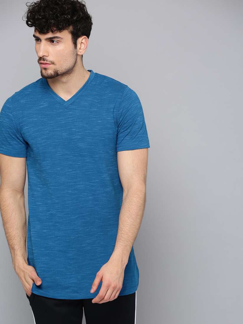Buy UNDER ARMOUR Men Blue Solid Sportstyle Core V Neck Tshirt Tshirts for Men 8327655 Myntra