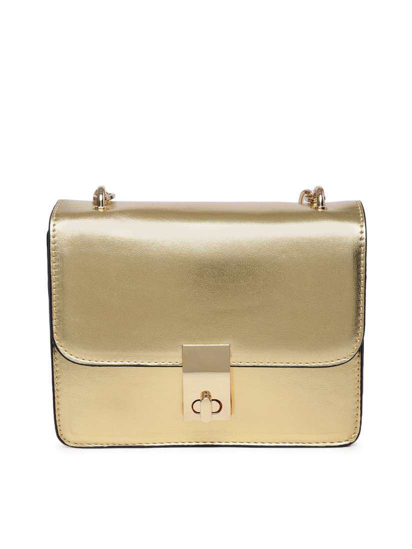 Buy FOREVER 21 Women Gold Toned Solid Sling Bag Handbags for Women 8332723 Myntra