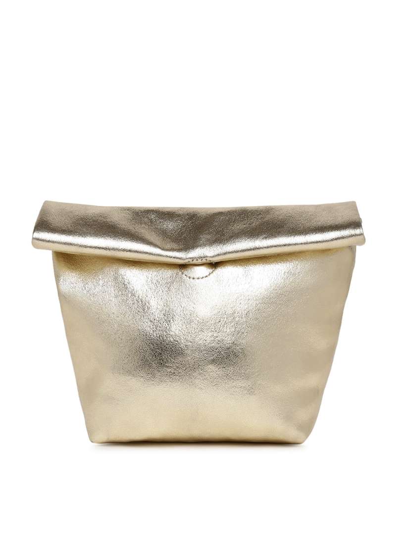 Buy FOREVER 21 Gold Toned Solid Clutch Clutches for Women 8332789 Myntra