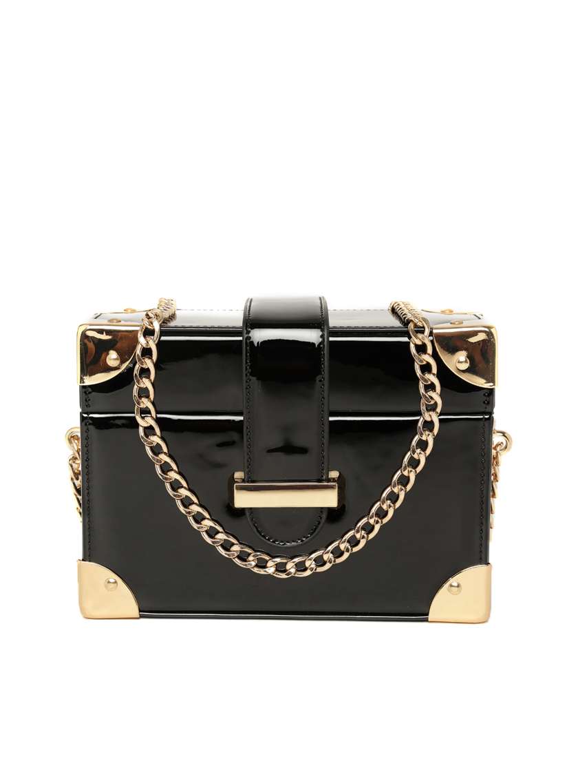 Buy FOREVER 21 Black Solid Box Clutch Clutches for Women 8332919 Myntra