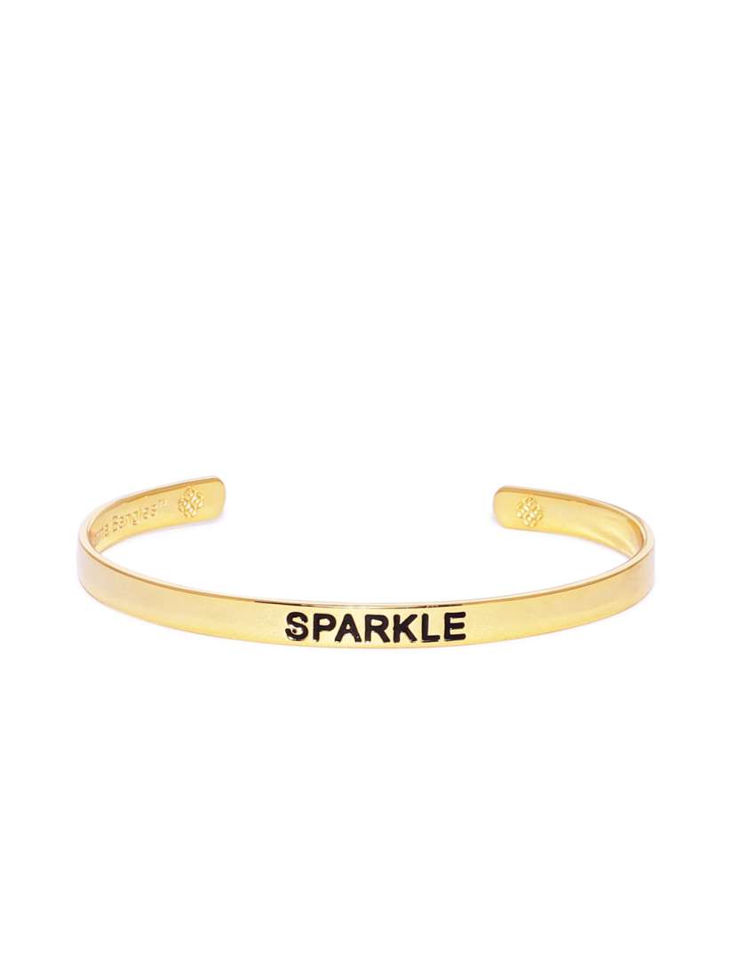 Buy Pipa Bella Limited Edition Real Gold Plated Sparkle Resolution Karma Bangle Bracelet for Women 8338333 Myntra
