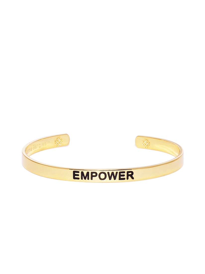 Buy Pipa Bella Limited Edition Real Gold Plated Empower Resolution Karma Bangle Bracelet for Women 8338345 Myntra