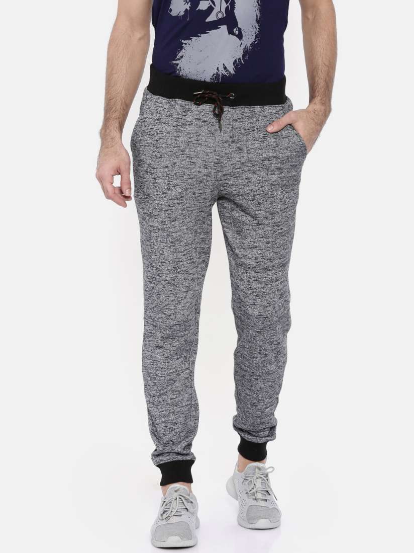Buy Lee Cooper Men Grey Regular Fit Solid Joggers Trousers for Men 8342407 Myntra