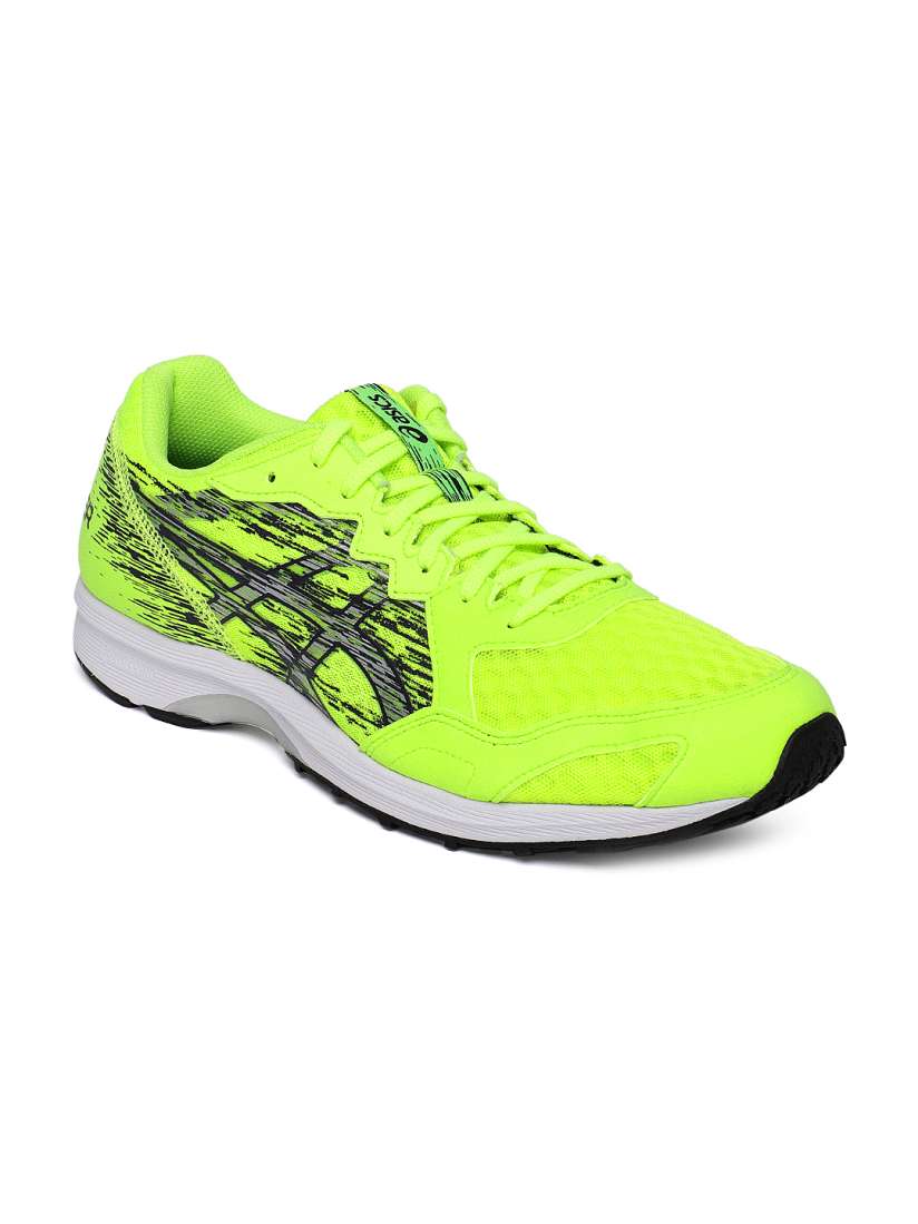 Buy ASICS Men Fluorescent Green LyteRacer Printed Running Shoes Sports Shoes for Men 8346605 Myntra