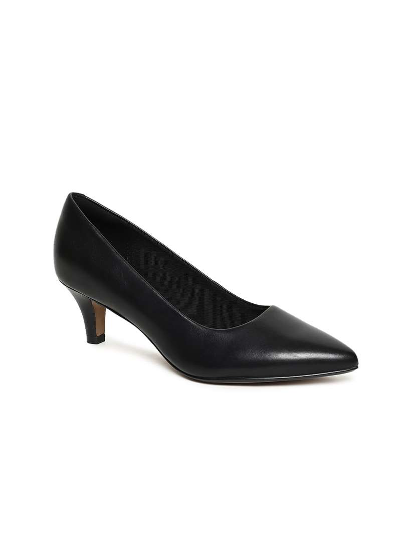 Buy Clarks Women Black Solid Leather Pumps Heels for Women 8358953 Myntra