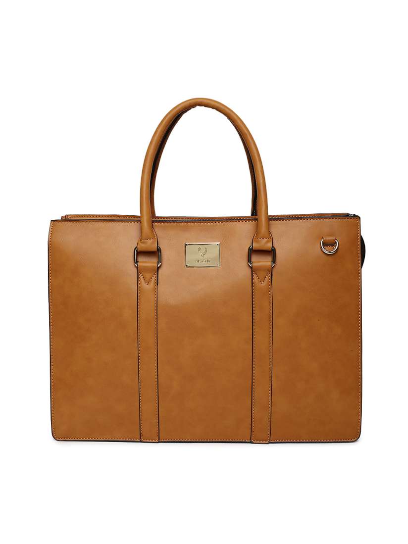 Allen solly tan solid shoulder bag clearance