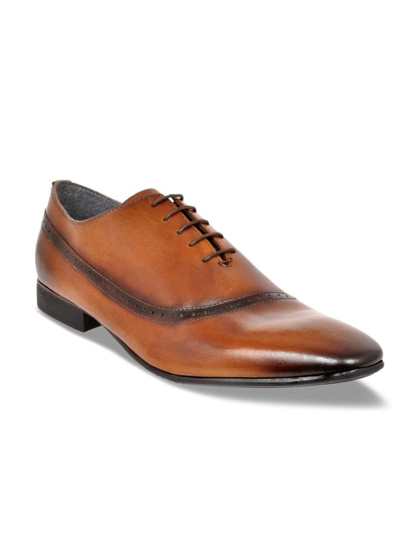 Buy Allen Cooper Tan Men Brown Leather Oxford Formal Shoes Formal Shoes for Men 8362799 Myntra