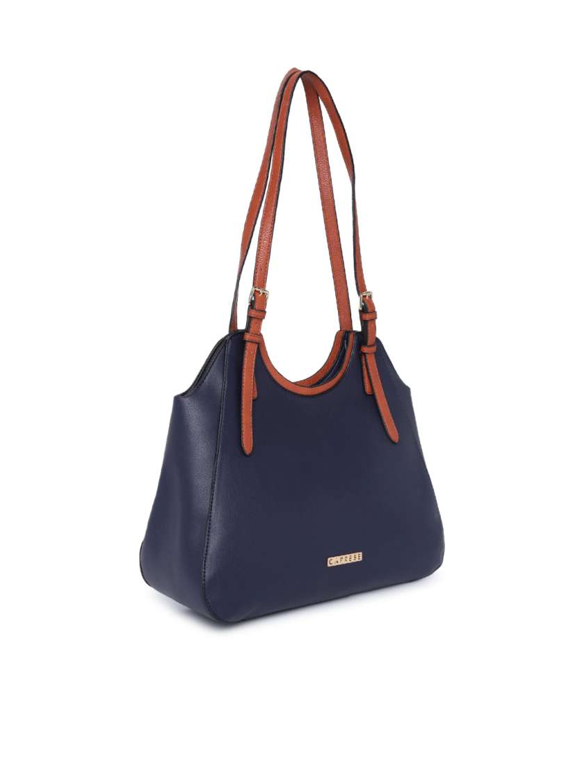 Buy Caprese Navy Blue Solid Shoulder Bag Handbags for Women 8365329 Myntra