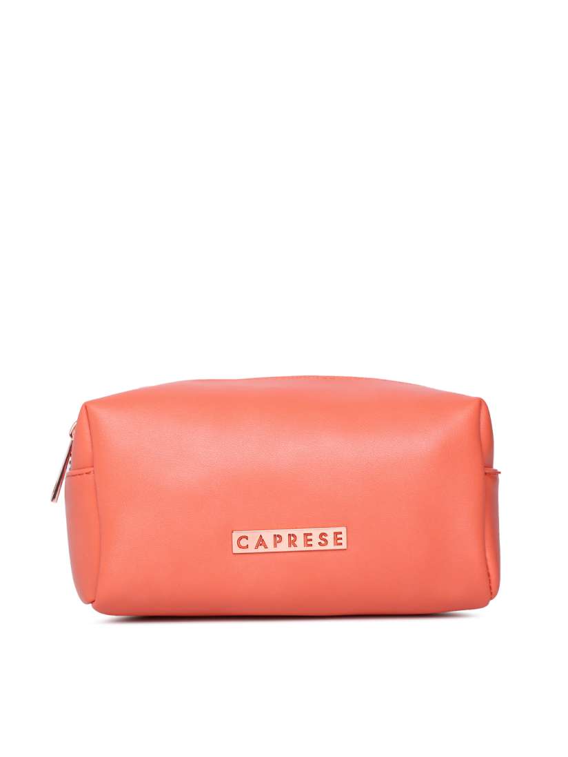 Buy Caprese Peach Solid Makeup Pouch Travel Accessory for Women 8365373 Myntra
