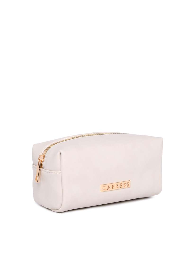 Buy Caprese Beige Solid Makeup Pouch Travel Accessory for Women 8365387 Myntra