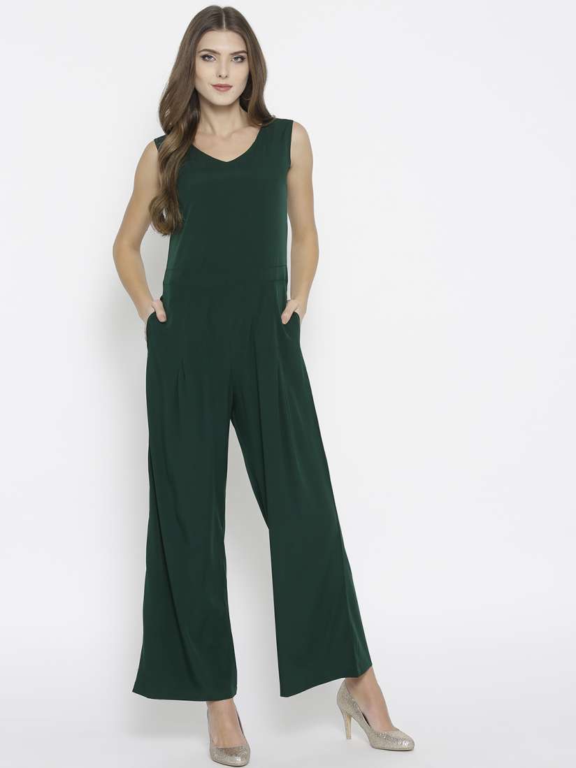Cottinfab solid women's jumpsuit best sale