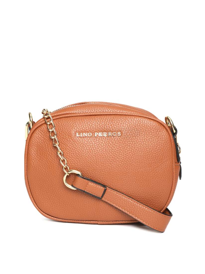 Buy Lino Perros Tan Brown Solid Sling Bag Handbags for Women 8376693 Myntra