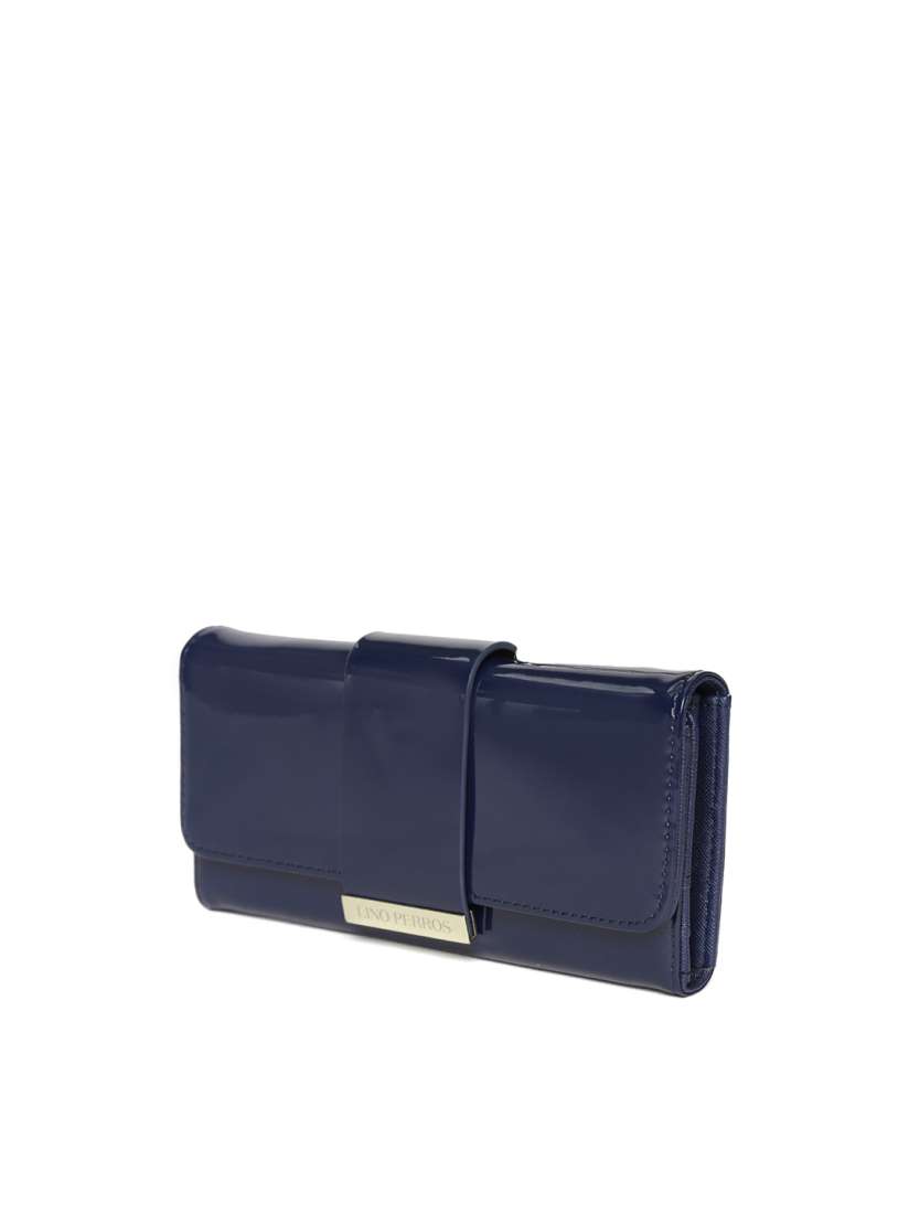 Buy Lino Perros Women Navy Blue Solid Three Fold Wallet Wallets for Women 8376859 Myntra