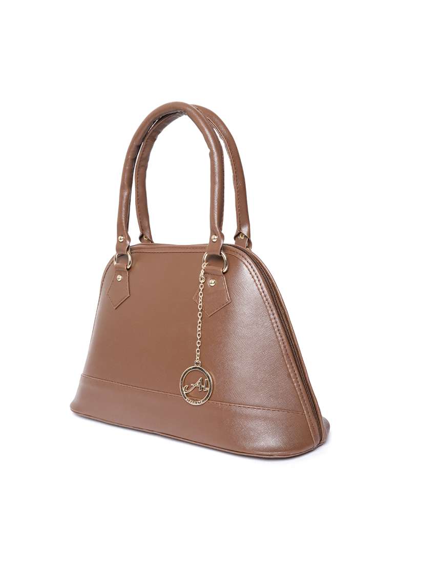 Buy Alessia74 Brown Solid Handheld Bag Handbags for Women 8386083 Myntra