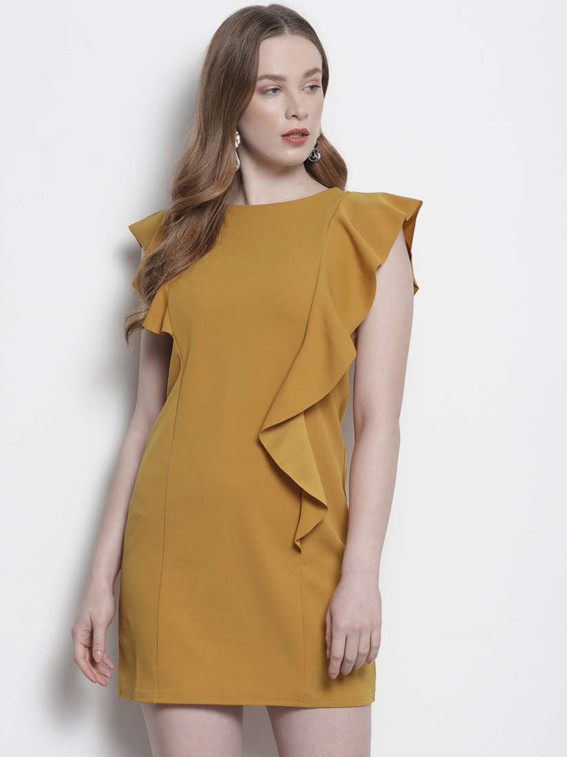 Mustard dress dorothy perkins clearance